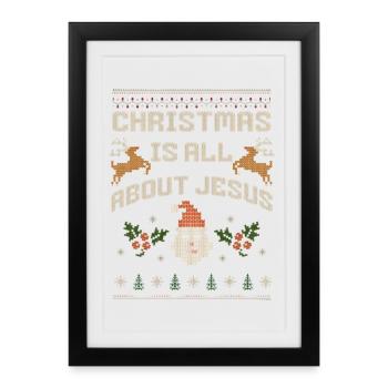 Christmas: All About Jesus - Framed poster (27 × 37 cm) - black - Front