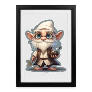 Dwarves Craftsman Cozy Fantasy RPG Shirt - Framed poster (27 × 37 cm) - black - Front