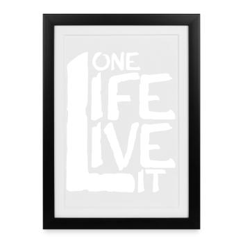 Shooter or 4x4 One Life Live It - Framed poster (27 × 37 cm) - black - Front