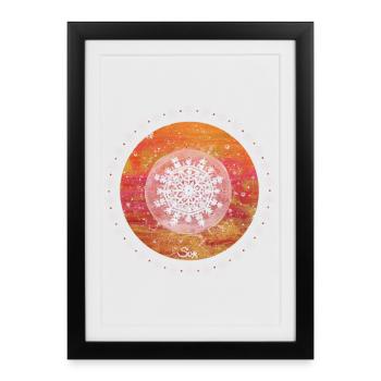 Snowflakes Magic Ball - Sonja Ariel von Staden - Framed poster (27 × 37 cm) - black - Front