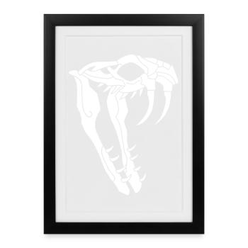 Crâne de serpent - Affiche encadrée (27 × 37 cm) - noir - Devant