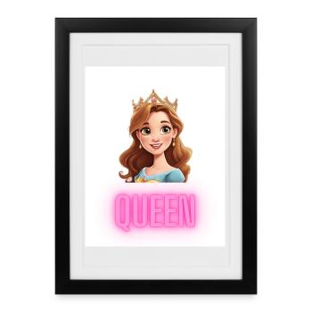 Mon design - Affiche encadrée (27 × 37 cm) - noir - Devant