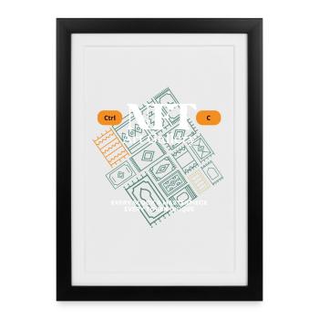 Mosaïque de blocs de la Galerie d’Art NFT - Affiche encadrée (27 × 37 cm) - noir - Devant