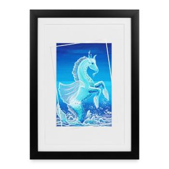 Dragon Water Dragon Fimaro Sonja Ariel von Staden - Framed poster (27 × 37 cm) - black - Front