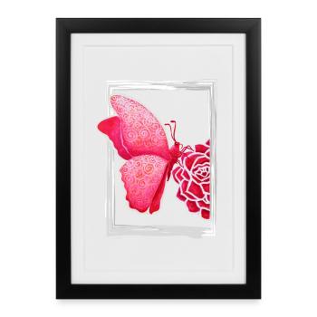 Rose Butterfly - Sonja Ariel von Staden - Framed poster (27 × 37 cm) - black - Front