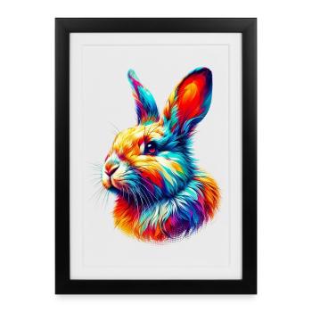 Rabbit - Framed poster (27 × 37 cm) - black - Front