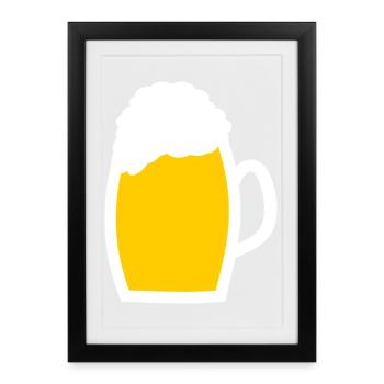 Beer Beer Glass Father's Day Gift Dad - Framed poster (27 × 37 cm) - black - Front