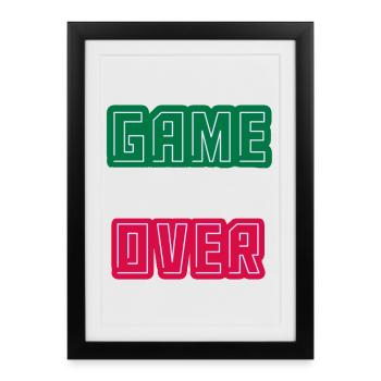 Fin de partie, niveau d’achèvement débloqué - Affiche encadrée (27 × 37 cm) - noir - Devant