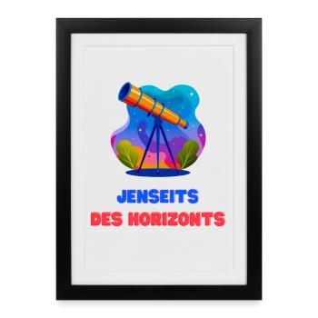 Beyond the horizon - Framed poster (27 × 37 cm) - black - Front