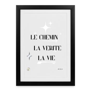 le chemin - Affiche encadrée (27 × 37 cm) - noir - Devant