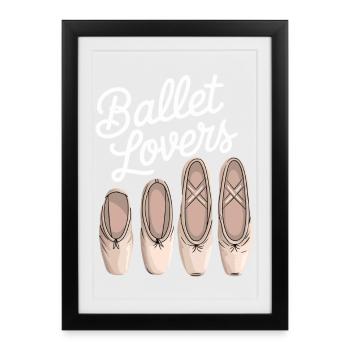 Ballet Lovers Five Slippers - Framed poster (27 × 37 cm) - black - Front