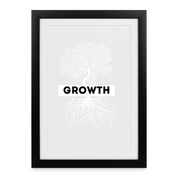 'Growth' - Faith-Based Clothing - Christian - Framed poster (27 × 37 cm) - black - Front