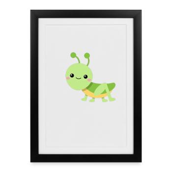 Sauterelle vive - Affiche encadrée (27 × 37 cm) - noir - Devant