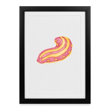 Curieuse concombre de mer - Affiche encadrée (27 × 37 cm) - noir - Devant