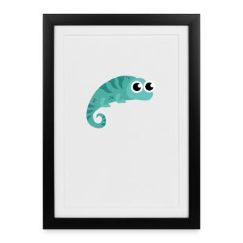 Unique and Walking Chameleon - Framed poster (27 × 37 cm) - black - Front