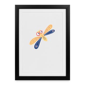 Demoiselle délicate - Affiche encadrée (27 × 37 cm) - noir - Devant