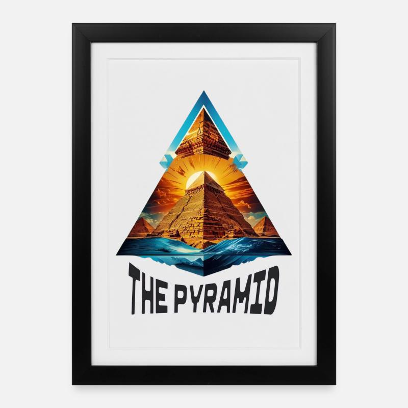 The pyramid - Framed poster (27 × 37 cm) - black