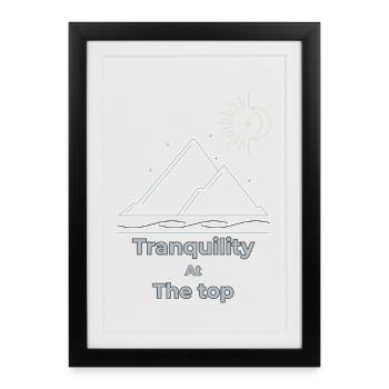 Tranquility at the top slow living - Framed poster (27 × 37 cm) - black - Front