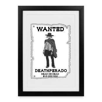 Cowboy squelette - Affiche encadrée (27 × 37 cm) - noir - Devant