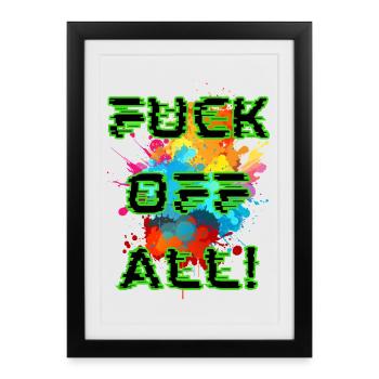 Punk color explosion - Framed poster (27 × 37 cm) - black - Front