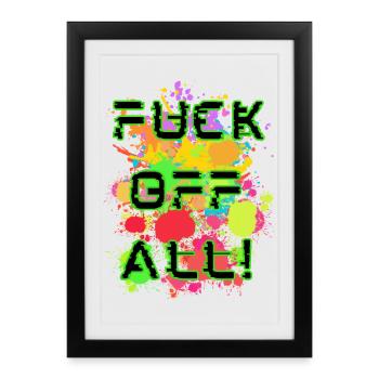 Explosion de couleurs avec les sous-titres - Affiche encadrée (27 × 37 cm) - noir - Devant