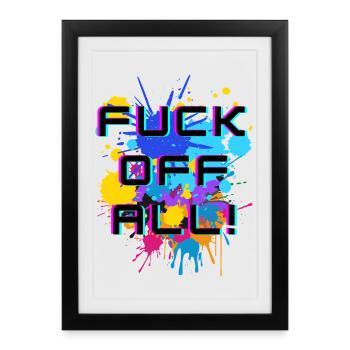 Expressive text with an explosion of color - Framed poster (27 × 37 cm) - black - Front