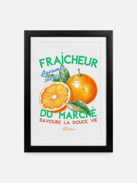 Fraicheur du marché - Framed poster (27 × 37 cm) - black