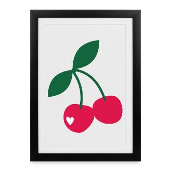 Sweet Cherries - Framed poster (27 × 37 cm) - black - Front