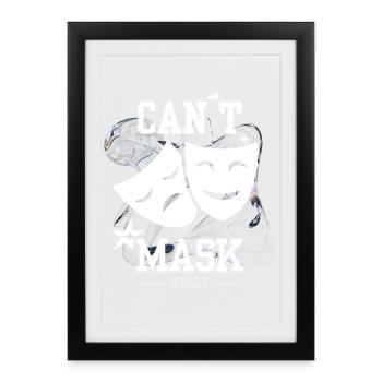 Can't Mask Today – Social Energy Not Found - Framed poster (27 × 37 cm) - black - Front