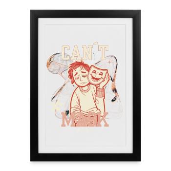 Can't Mask Today – Social Energy Not Found - Framed poster (27 × 37 cm) - black - Front