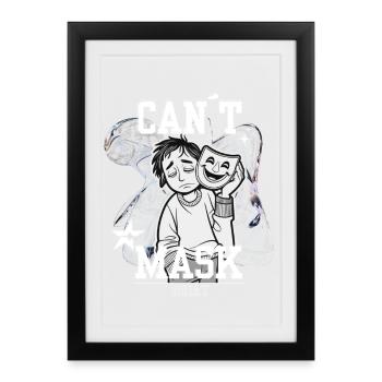 Impossible de masquer aujourd’hui – Énergie sociale introuvable - Affiche encadrée (27 × 37 cm) - noir - Devant