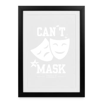 Can't Mask Today – Neurodivergent Energy Drain - Framed poster (27 × 37 cm) - black - Front