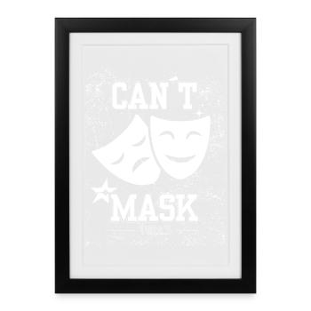 Can't Mask Today – Neurodivergent Energy Drain - Framed poster (27 × 37 cm) - black - Front