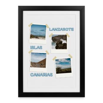 Lanzarote – Inselmomente - Gerahmtes Poster (27 × 37 cm) - Schwarz - Vorne