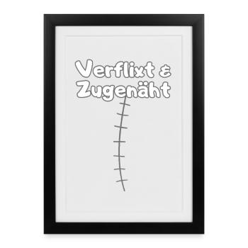 Verflixt & Zuenäht – Chemise Scar Pride - Affiche encadrée (27 × 37 cm) - noir - Devant