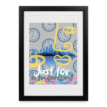 Just for a moment - Framed poster (27 × 37 cm) - black - Front