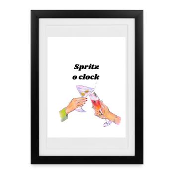 Spritz o clock - Framed poster (27 × 37 cm) - black - Front