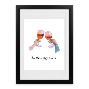 Vino - Framed poster (27 × 37 cm) - black - Front