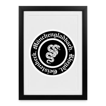 FC Stadt Ortsteil Gemeinde 3 - Framed poster (27 × 37 cm) - black - Front