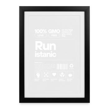 Futuristic nature motif print - Framed poster (27 × 37 cm) - black - Front