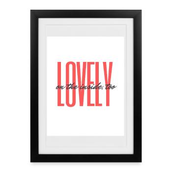 Lovely_inside_coral - Gerahmtes Poster (27 × 37 cm) - Schwarz - Vorne