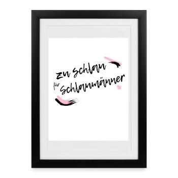 Schlau - Gerahmtes Poster (27 × 37 cm) - Schwarz - Vorne