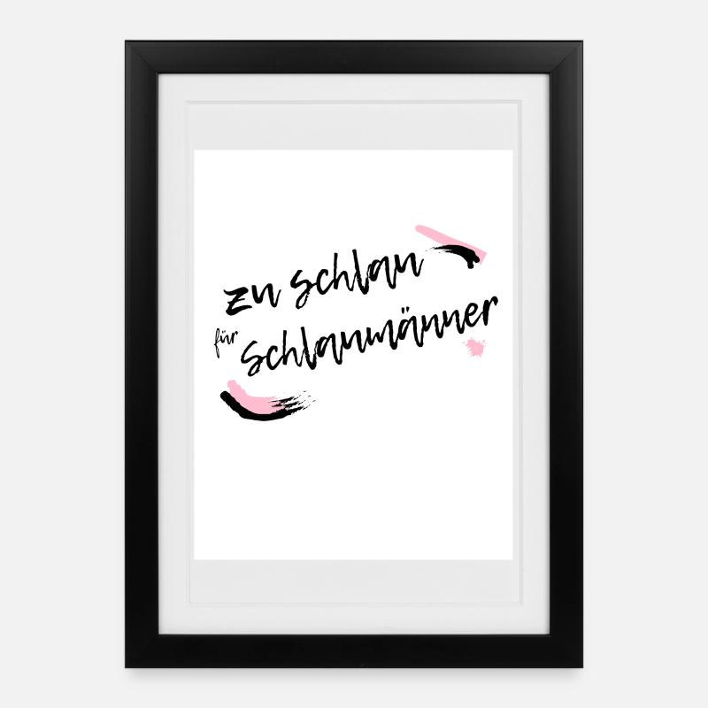 malin - Affiche encadrée (27 × 37 cm) - noir