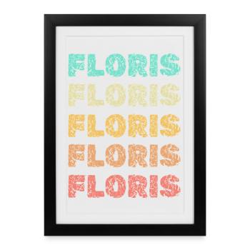 Floris dans le rôle de Floris - Affiche encadrée (27 × 37 cm) - noir - Devant