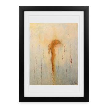 Abstract Feminine Portrait - Framed poster (27 × 37 cm) - black - Front
