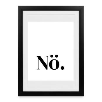Nö._Minimalistisches Design - Framed poster (27 × 37 cm) - black - Front