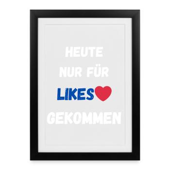 Likes Social Media - Framed poster (27 × 37 cm) - black - Front