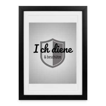 Ich_diene_20250916_182247_0000 - Framed poster (27 × 37 cm) - black - Front