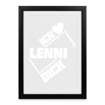 Couple Lenni - Framed poster (27 × 37 cm) - black - Front