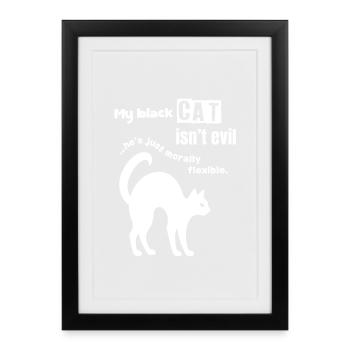 Le chat noir n’est pas le mal - Affiche encadrée (27 × 37 cm) - noir - Devant